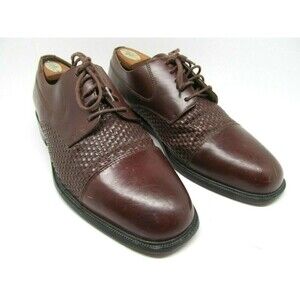 Florsheim Woven Brown Leather Oxfords Salinger Mens Size US 11 D